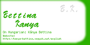 bettina kanya business card