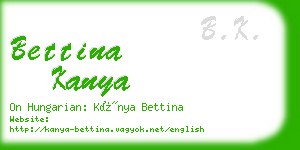 bettina kanya business card